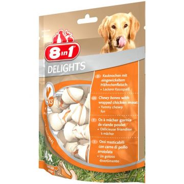 8in1 Delights Kauknochen Chicken XS 14 Stück 8in1 Delights Kauknochen Chicken XS 14 Stück
