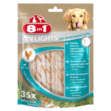 8in1 Delights Twisted Sticks Pro Dental 35 Stück 8in1 Delights Twisted Sticks Pro Dental 35 Stück