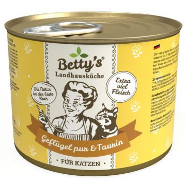 Bettys Landhausküche Katze Dose Geflügel pur 200 g (Menge: 6 je Bestelleinheit)
