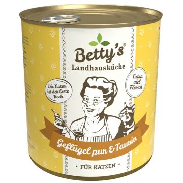Bettys Landhausk&uuml;che Katze Dose Gefl&uuml;gel pur 800g (Menge: 6 je Bestelleinheit)