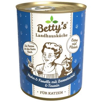 Bettys Landhausküche Katze Dose Huhn & Forelle 400g (Menge: 6 je Bestelleinheit)