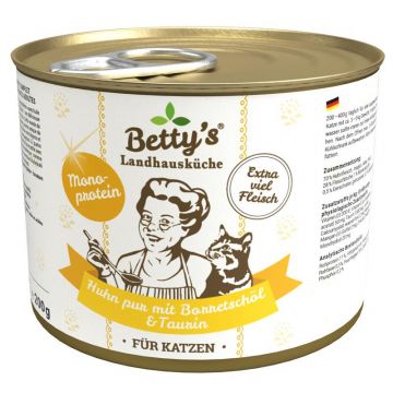 Bettys Landhausküche Katze Dose Huhn pur 200g (Menge: 6 je Bestelleinheit)
