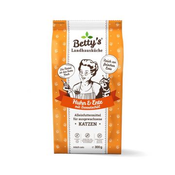 Bettys Landhausküche Katze Adult Trockenfutter Huhn & Ente 300g Bettys Landhausküche Katze Adult Trockenfutter Huhn & Ente 300g