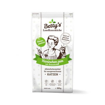 Bettys Landhausküche Katze Adult Trocken Kaninchen pur 300g Bettys Landhausküche Katze Adult Trocken Kaninchen pur 300g