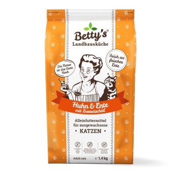 Bettys Landhausküche Katze Adult Trocken Huhn & Ente 1,4 kg Bettys Landhausküche Katze Adult Trocken Huhn & Ente 1,4 kg