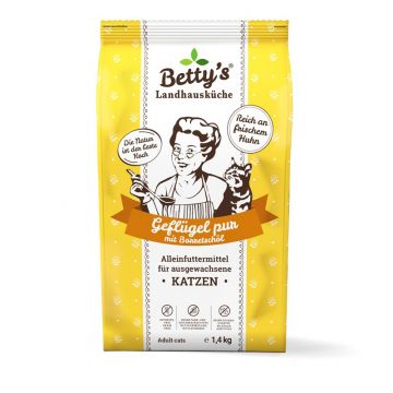 Bettys Landhausküche Katze Adult Trocken Geflügel pur 1,4 kg Bettys Landhausküche Katze Adult Trocken Geflügel pur 1,4 kg