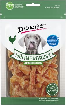 Dokas Dog Hühnerbrustfilet in Stückchen 70 g (Menge: 10 je Bestelleinheit)