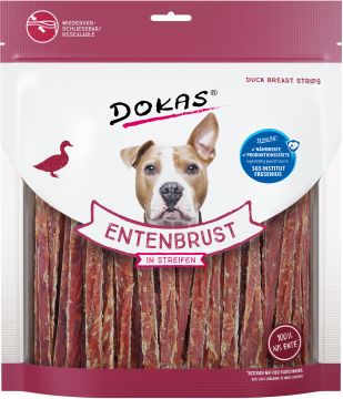 Dokas Dog Entenbrust in Streifen 500 g (Menge: 6 je Bestelleinheit)