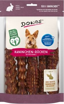Dokas Dog Kaninchenrücken 120g (Menge: 7 je Bestelleinheit)