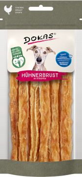 Dokas Hunde Snack Hühnerbrust in Streifen 50g - welfare chicken (Menge: 11 je Bestelleinheit) Dokas Hunde Snack Hühnerbrust in Streifen 50g - welfare chicken (Menge: 11 je Bestelleinheit)