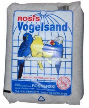 Rosis Papageiensand weiss extra grob 25kg Rosis Papageiensand weiss extra grob 25kg