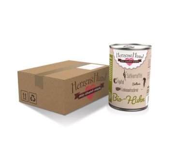 Herzenshund Bio Huhn mit Bio Gemüse 400g (Menge: 12 je Bestelleinheit)