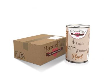 Herzenshund Pferd mit Amaranth 400g (Menge: 12 je Bestelleinheit)