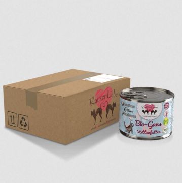 Katzenliebe Kitten Bio-Gans mit Bio-Birne Dose 200g (Menge: 12 je Bestelleinheit)