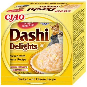 Inaba Cat Dashi Delights Chicken & Cheese 70g (Menge: 6 je Bestelleinheit)