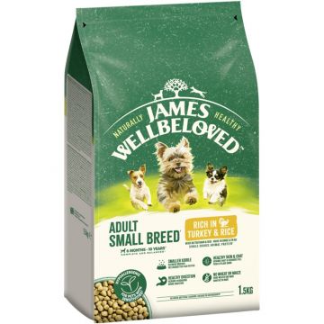 James Wellbeloved Dog für kleine Hunde Truthahn & Reis 1,5kg