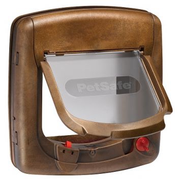 PetSafe Katzenklappe Deluxe magnetisch mit 4 Verschlussoptionen holzfarben PetSafe Katzenklappe Deluxe magnetisch mit 4 Verschlussoptionen holzfarben