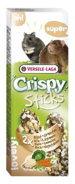 Versele Crispy Sticks Hamster-Ratten Reis & Gem&uuml;se 110 g (Menge: 8 je Bestelleinheit)