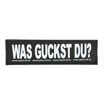 2 Julius-K9 Klettsticker WAS GUCKST DU S 2 Julius-K9 Klettsticker WAS GUCKST DU S