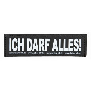 2 Julius-K9 Klettsticker ICH DARF ALLES 2 Julius-K9 Klettsticker ICH DARF ALLES