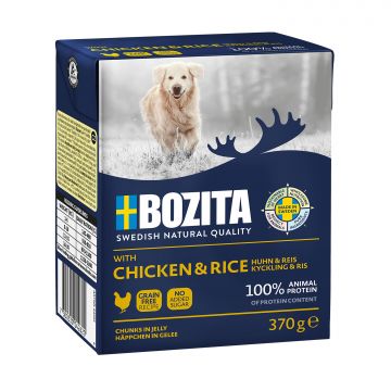 Bozita Happen in Gelee mit Hühnchen & Reis 370 g (Menge: 6 je Bestelleinheit) Bozita Happen in Gelee mit Hühnchen & Reis 370 g (Menge: 6 je Bestelleinheit)