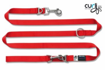 Curli Verstellbare Leine Nylon 200x2cm Rot Curli Verstellbare Leine Nylon 200x2cm Rot