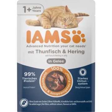 IAMS Cat Thunfisch & Hering in Gelee 85g