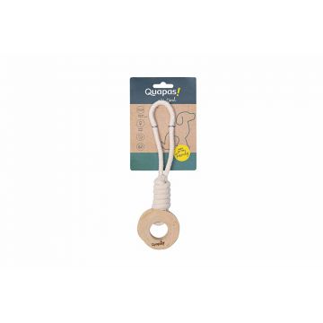 Quapas Dog Toy Coffeewood Tyre L Quapas Dog Toy Coffeewood Tyre L