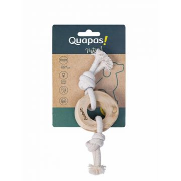 Quapas Dog Toy Coffeewood Knotted Pull Ring S Quapas Dog Toy Coffeewood Knotted Pull Ring S