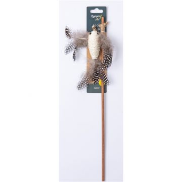 Quapas Cat Toy Fishing Rod Bird White