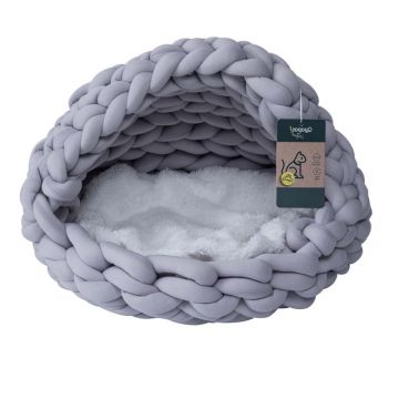 Quapas Cat Bed Woven Iglo Grey Quapas Cat Bed Woven Iglo Grey