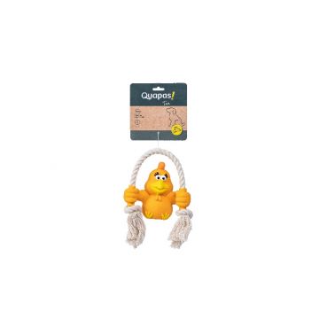 Quapas Dog Toy Fun Latex Chicken with Rope Quapas Dog Toy Fun Latex Chicken with Rope