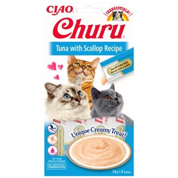 Inaba Cat Churu Tuna & Scallop 4 x 14g